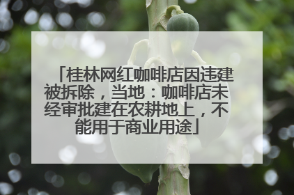 桂林网红咖啡店因违建被拆除，当地：咖啡店未经审批建在农耕地上，不能用于商业用途