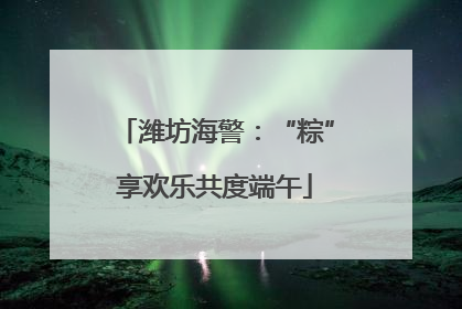 潍坊海警：“粽”享欢乐共度端午