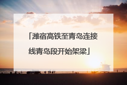 潍宿高铁至青岛连接线青岛段开始架梁