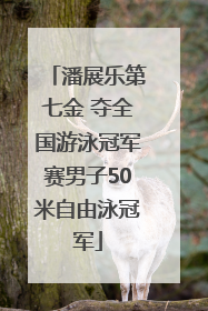 潘展乐第七金 夺全国游泳冠军赛男子50米自由泳冠军