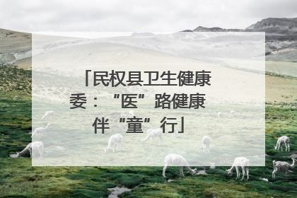 民权县卫生健康委：“医”路健康伴“童”行