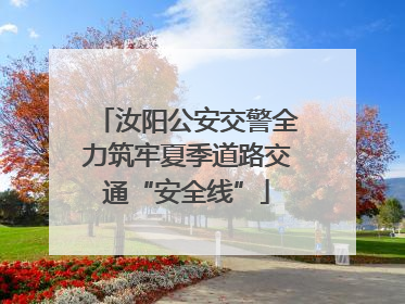汝阳公安交警全力筑牢夏季道路交通“安全线”