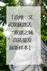 沧州：文武双脉激活“双遗之城”高质量发展新样本