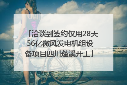 洽谈到签约仅用28天 56亿微风发电机组设备项目四川蓬溪开工