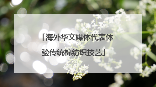 海外华文媒体代表体验传统棉纺织技艺