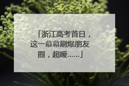 浙江高考首日，这一幕幕刷爆朋友圈，超暖……