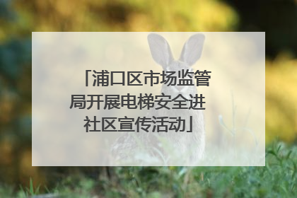 浦口区市场监管局开展电梯安全进社区宣传活动
