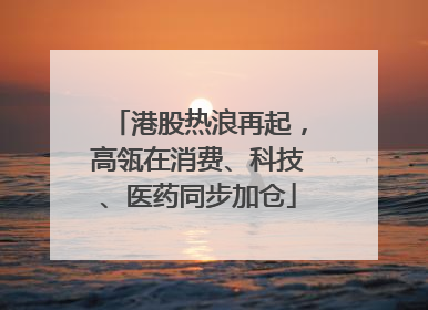 港股热浪再起，高瓴在消费、科技、医药同步加仓