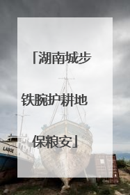 湖南城步铁腕护耕地保粮安