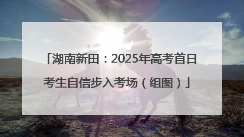 湖南新田：2025年高考首日 考生自信步入考场（组图）