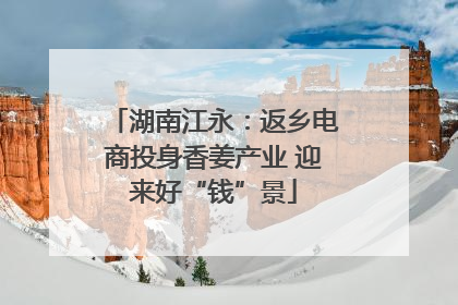 湖南江永：返乡电商投身香姜产业 迎来好“钱”景