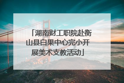 湖南财工职院赴衡山县白果中心完小开展美术支教活动