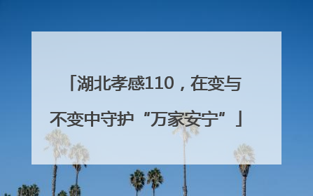 湖北孝感110，在变与不变中守护“万家安宁”