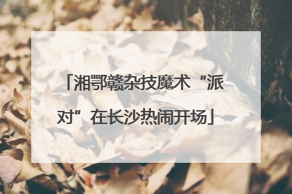 湘鄂赣杂技魔术“派对”在长沙热闹开场