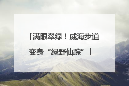 满眼翠绿！威海步道变身“绿野仙踪”