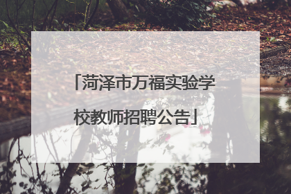 菏泽市万福实验学校教师招聘公告