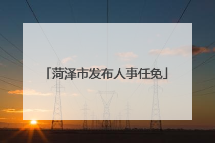 菏泽市发布人事任免