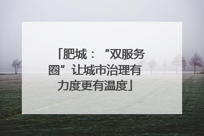 肥城：“双服务圈”让城市治理有力度更有温度