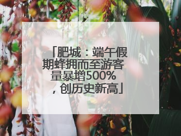 肥城：端午假期蜂拥而至游客量暴增500%，创历史新高