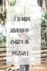 芗城区浦南镇举办端午系列活动