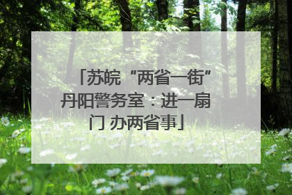 苏皖“两省一街”丹阳警务室：进一扇门 办两省事