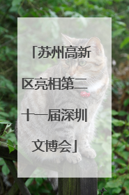 苏州高新区亮相第二十一届深圳文博会