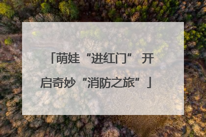 萌娃“进红门” 开启奇妙“消防之旅”
