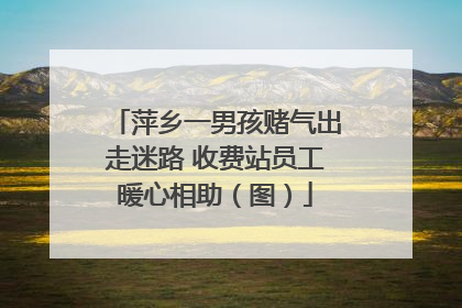 萍乡一男孩赌气出走迷路 收费站员工暖心相助（图）
