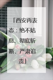 西安再表态：绝不姑息、彻底斩断、严肃追责