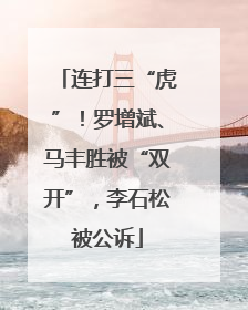 连打三“虎”！罗增斌、马丰胜被“双开”，李石松被公诉