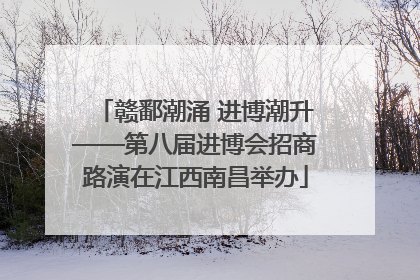 赣鄱潮涌 进博潮升——第八届进博会招商路演在江西南昌举办