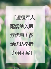 退役军人配偶纳入医疗优惠！多地优待举措范围拓展