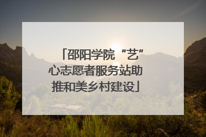 邵阳学院“艺”心志愿者服务站助推和美乡村建设