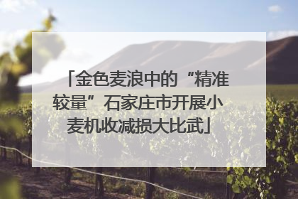 金色麦浪中的“精准较量”石家庄市开展小麦机收减损大比武
