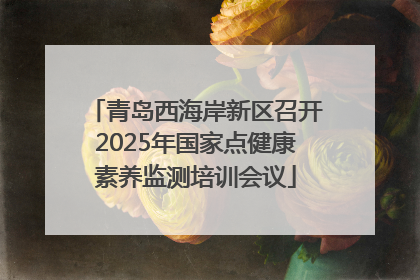 青岛西海岸新区召开2025年国家点健康素养监测培训会议