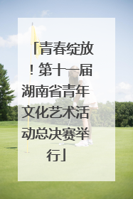青春绽放！第十一届湖南省青年文化艺术活动总决赛举行