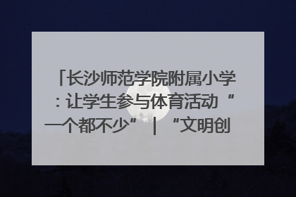长沙师范学院附属小学：让学生参与体育活动“一个都不少”｜“文明创建耀三湘”专栏