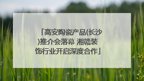 高安陶瓷产品(长沙)推介会落幕 湘赣装饰行业开启深度合作
