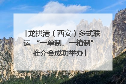 龙拱港（西安）多式联运 “一单制、一箱制” 推介会成功举办