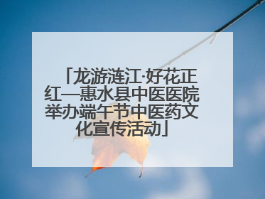 龙游涟江·好花正红—惠水县中医医院举办端午节中医药文化宣传活动