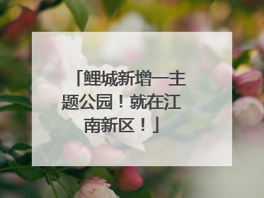 鲤城新增一主题公园！就在江南新区！