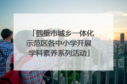 鹤壁市城乡一体化示范区各中小学开展学科素养系列活动