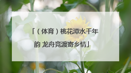 （体育）桃花潭水千年韵 龙舟竞渡寄乡情