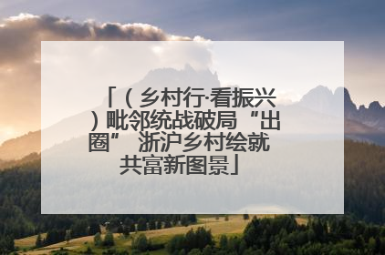 （乡村行·看振兴）毗邻统战破局“出圈” 浙沪乡村绘就共富新图景
