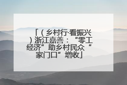 （乡村行·看振兴）浙江嘉善：“零工经济”助乡村民众“家门口”增收
