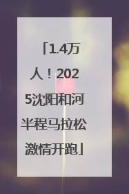 1.4万人！2025沈阳和河半程马拉松激情开跑