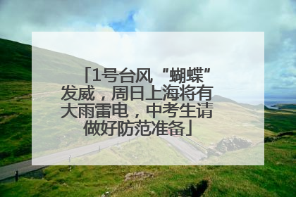 1号台风“蝴蝶”发威，周日上海将有大雨雷电，中考生请做好防范准备