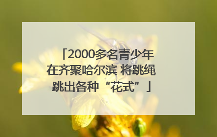 2000多名青少年在齐聚哈尔滨 将跳绳跳出各种“花式”