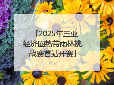 2025年三亚经济圈热带雨林挑战赛首站开赛