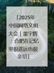 2025年中国网络文明大会｜董宇辉：合肥在记忆里很遥远也很亲切